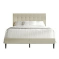 thumbnail image 6 of Castle Place Classic Linen Upholstered Queen Platform Bed, Beige, 6 of 6