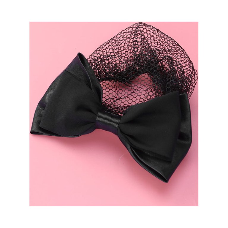 NUOLUX 2pcs Elastic Bun Bow Headdress Hair Snood Net