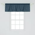 thumbnail image 2 of Ambesonne Geometric Window Valance, Lattice Pattern, 54" X 18", Dark Blue Cream, 2 of 3