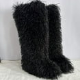 thumbnail image 2 of Women's Winter Faux Fur Beach Wool Boots Are Warm Fluffy and Knee High Snow Boots, 2 of 4