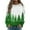 Green, variant on Women's Christmas Printed Round Neck Sweatshirt, Long Sleeve Casual Pullover Top, Raglan Sleeve Holiday Graphic Fall Winter Clothes,Blue,3XL