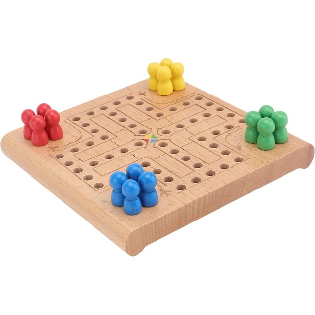 Juego de mesa de estrategia tradicional de madera, juegos de mesa de rompecabezas clásicos, juegos de mesa compatibles con adultos familiares, juguetes para personas mayores Afortunado Sencillez