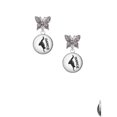 thumbnail image 2 of Delight Jewelry Silvertone Domed Hip Hop Handstand Dance Silvertone Antiqued Butterfly Post Earrings, 2 of 4