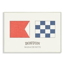 Stupell  Boston Nautical Flags Wall Plaque Art - 10 x 15