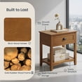 thumbnail image 6 of Demi Bonn End Side Table, Rectangular Nightstand, Contemporary Chair Side End Table Compact Table with Drawer Nightstand, for Living Room, Bedroom, Yellow, 6 of 7