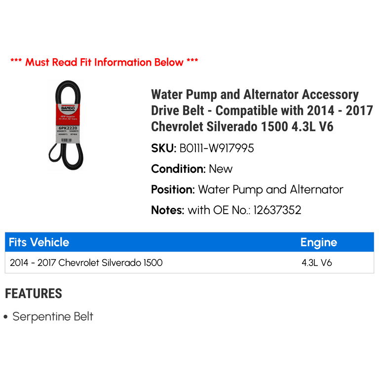 Silverado timing belt deals