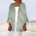 thumbnail image 5 of breaise Cardigans Grande Taille pour Femmes 2025 Imprimé Rétro Manches 3/4 Cardigans Léger Blouse Manteau Vestes Décontractées Rouge P, 5 of 5