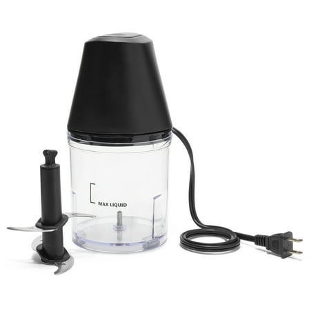 Mainstays 3 Cup Electric Food Chopper, Black, Plastic