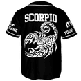 thumbnail image 3 of Lotusprinthandmade Personalized Name Scorpio Zodiac Baseball Jersey XS-5XL Multicolor, Zodiac Horoscope Lover Gift, scorpio zodiac baseball jersey, birthday baseball jersey, 3 of 5