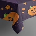 thumbnail image 5 of Halloween Pumpkin Bat Pattern Square Tablecloth,Waterproof Square Table Cover,Wipeable Spillproof Washable Table Cover for Home Kitchen Party Decor 52"x52"(132x132cm), 5 of 6