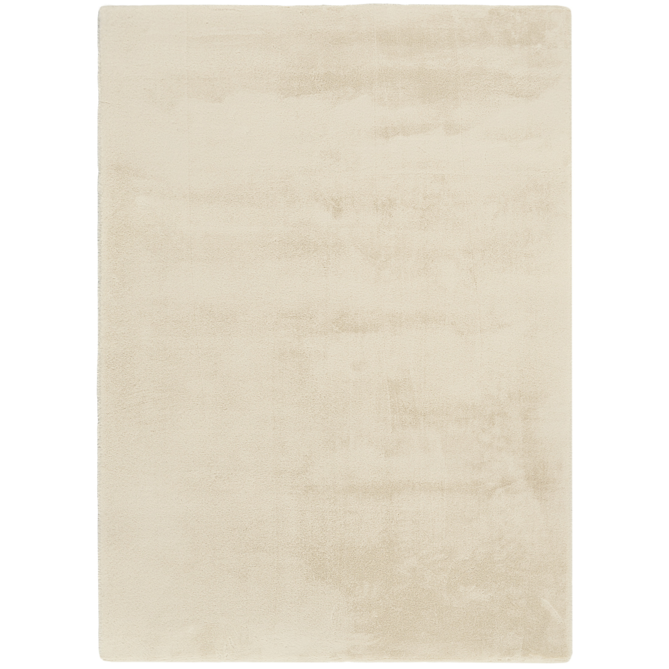 Nourison Soft Plush Rabbit Fur 4' x 6' Beige Contemporary Indoor Rug
