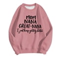 thumbnail image 4 of Mom Nana Print Women's Sweatshirt Long Sleeve Crewneck Regular Fit Spring Cute Pullover Sweater Fall Tops, 4 of 4