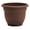 Chocolate, variant on Ariana 8" Daffodil Round Self-Watering Resin Planter Pot - Rolled Rim Indoor and Outdoor Gardening Planter