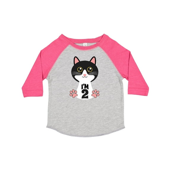 Inktastic 2nd Birthday Cat 2 Year Old Girl Girls Toddler T-Shirt