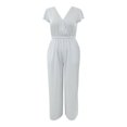thumbnail image 1 of Ropa Playa Ocean Pacific para Mujer Jumpsuit Manga Corta Cuello V Rayas Multicolor Talla G, 1 of 4