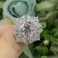 thumbnail image 3 of EOEMY Gorgeous Cubic Zirconia 925 Silver Rings Women Jewelry Wedding Gift Sz 6-10-#6-8, 3 of 3