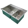 thumbnail image 4 of Transolid Diamond 33'' x 22'' Double Basin Dual Mount Kitchen Sink, 4 of 7