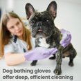 thumbnail image 6 of Dog Washing Gloves 1 Pair: Soft and Gentle Silicone Pet Grooming Gloves - Bathing Scrubber Brush Mitt Grooming Shedding Fur Removal Massage for Dogs/Cats/Horse, 6 of 6