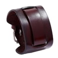 thumbnail image 2 of Brazalete de cuero PU perfecl con Hebilla ajustable para hombres y mujeres color Marrón Talla única, 2 of 7
