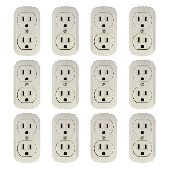 Contacto Duplex de Sobreponer Igoto Aterrizado Marfil 12 Pzs Igoto AC06-M-P12