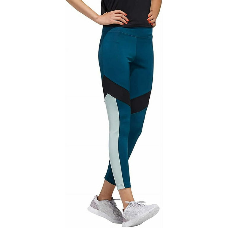 adidas Women's Design 2 Move 7/8 Tights Color: Tech Mineral/Black, Size:  Large 