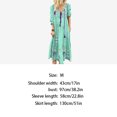 thumbnail image 4 of Vestido largo con estampado floral bohemio Cuello en V Cordón con cordones Ropa de manga larga Yuarrent AP000133-42B, 4 of 6