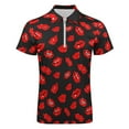 thumbnail image 6 of YUEHUA Mens Valentine's Day Polo Shirts Quick Dry Short Sleeve Heart Print Golf T Shirt Performance Moisture Wicking Casual Workout, 6 of 7