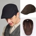 thumbnail image 2 of DOPI Stylish Hats Men/Women Cotton Solid Color Hats Casul Breathable Sun Hats Adjustable Beret, 2 of 6