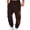 Brown, variant on Men's & Big Men's Cargo Jogger Sweatpants Drawstring Waist Contrast Patchwork Pants with Zipper Pockets Casual Tapered Trousers