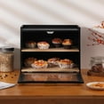 thumbnail image 1 of Bread Box Bamboo Bread Box with Double Layers & Clear Window – Large Countertop Bread Storage Organizer for Loaves, Pastries & Baked Goods, Farmhouse Style Kitchen Container, 1 of 7