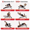 thumbnail image 6 of BAOKALER Weight Bench, 1000LBS Max Load, 8 in 1 Dumbbell Bench with Adjustable Seat Angles, Incline, Decline, and Flat Bench Roman Chair for Full Body Home Gym Workout, 6 of 10