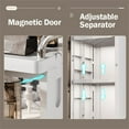 thumbnail image 3 of Qiushi 30"H Slim Storage Cabinet with Doors & Adjustable Shelves, Small Narrow Bathroom Storage Organizer, Skinny Waterproof Plastic Freestanding Cabinet for Kitchen Laundry Room Gap Spaces, 3 of 10
