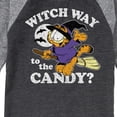 thumbnail image 3 of Garfield - Witch Way To The Candy - Toddler And Youth Raglan Graphic T-Shirt, 3 of 4