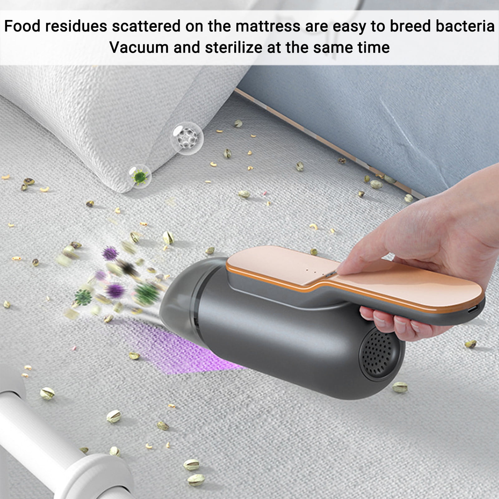 ESULOMP Small Handheld Vacuum,USB Rechargeable,Easy to Clean Desktop,Keyboard,Drawer,Car Interior and Other Crevices,Small Spaces