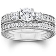 thumbnail image 1 of 1 1/4ct Vintage Diamond Engagement Wedding Ring Set 14K, 1 of 4
