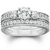 Pompeii 1 1/4ct Vintage Diamond Engagement Wedding Ring Set 14K (G/H,I1)