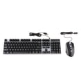 thumbnail image 2 of Conjunto De Y Mouse Retroiluminados Con Sensación Mecánica Mecánica De Computadora USB Con Cable negro Soledad Teclado de la computadora del ABS, 2 of 9