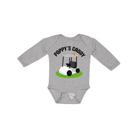 

Inktastic Poppy s Caddy Golf Cart Grandchild Gift Baby Boy or Baby Girl Long Sleeve Bodysuit