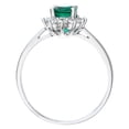 thumbnail image 4 of 9ct White Gold Jewelco London 1/4ct Diamond Oval Emerald Royal Oval Ring 10mm, 4 of 8