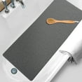 thumbnail image 1 of Softlife Non Slip Bathroom Rugs Washable Shower Mats with Drain Hole Quick Dry Bathtub Mat,16"x39",Gray, 1 of 8