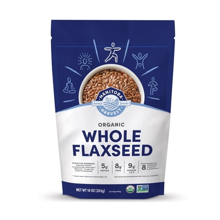 Manitoba Harves - Organic Flaxseed for Smoothies and Yogurt - 10 OZ, Case of 8