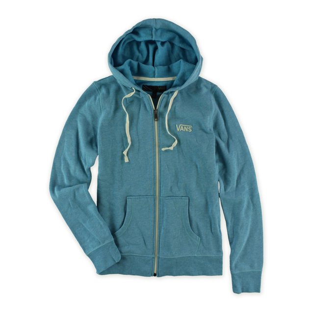 Sudadera con capucha Vans Solid Logo Fz para mujer azul XS