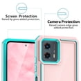 thumbnail image 5 of TJS for Motorola Moto G 5G 2023 Phone Case, with Tempered Glass Screen Protector, Dual Layer Shockproof Rugged Hybrid Drop Protector Cover for Moto G 5G 2023 (Pink), 5 of 6