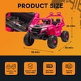 thumbnail image 3 of Xuanlur 12V Kids Ride on Car, Electric Off-Road UTV Truck with Remote Control, Anti-Collision Bar, High Chassis, Anti-Slip Wheels & 4-Wheel Suspension, Battery Powered Ride on Toy for Kids, Pink, 3 of 7