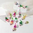 thumbnail image 4 of Cat Toy Mice with Feathers, Catnip-Filled Interactive Fleece Mice Toys for Indoor Cats, Multi-Color, 10-Pack, 4 of 5