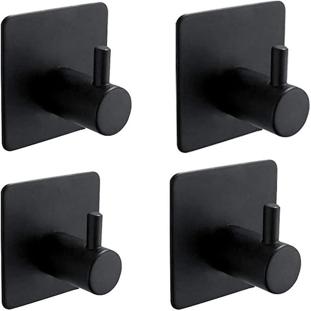 Gancho adhesivo de 3 m de 4 piezas, gancho adhesivo para pared de baño, gancho para toalla de cocina, colgador de cuadros sin taladrar, gancho autoadhesivo de acero inoxidable