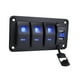 thumbnail image 4 of Panel de interruptores basculantes de 4,2 A con cargador USB doble, voltímetro de aluminio de alta resistencia para vehículos 4 pandillas, 4 of 8