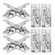 thumbnail image 4 of 10 pinzas plateadas de alta resistencia para documentos, de metal, con agarre ajustable y resorte, para oficina, escuela y hogar., 4 of 7