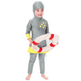 thumbnail image 3 of IBTOM CASTLE Girl Burkini Swimsuits Modest Muslim Islamic Long Sleeve Rash Guard Full Cover Top Skirted Swim Capris ​Swimwear Set 9-10 Years Gray, 3 of 8