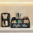 thumbnail image 4 of Wooden Coffee Bar Organizer - Countertop Station With Drawer, Pods Holder & Storage Basket, Coffee Station Organizer for Counter, Wood Coffee Pods Holder Storage Basket, 4 of 9